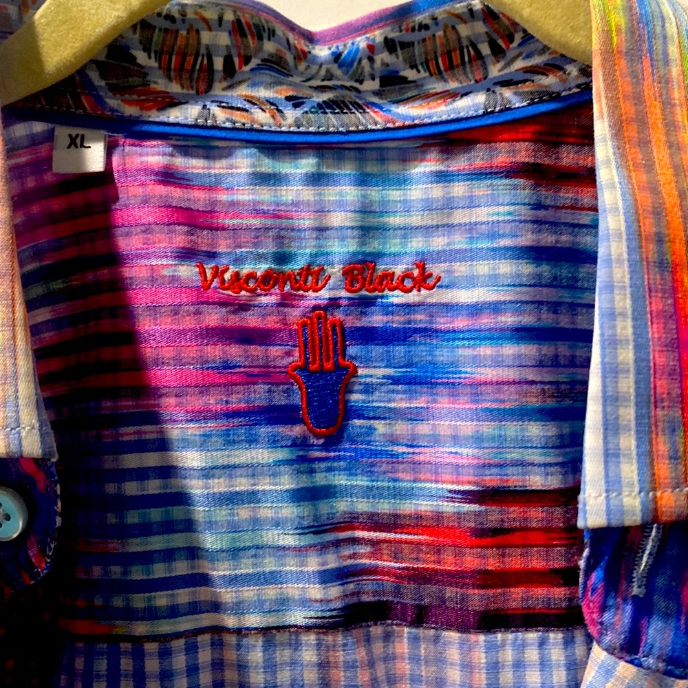 Visconti Black Designer Mens Shirt